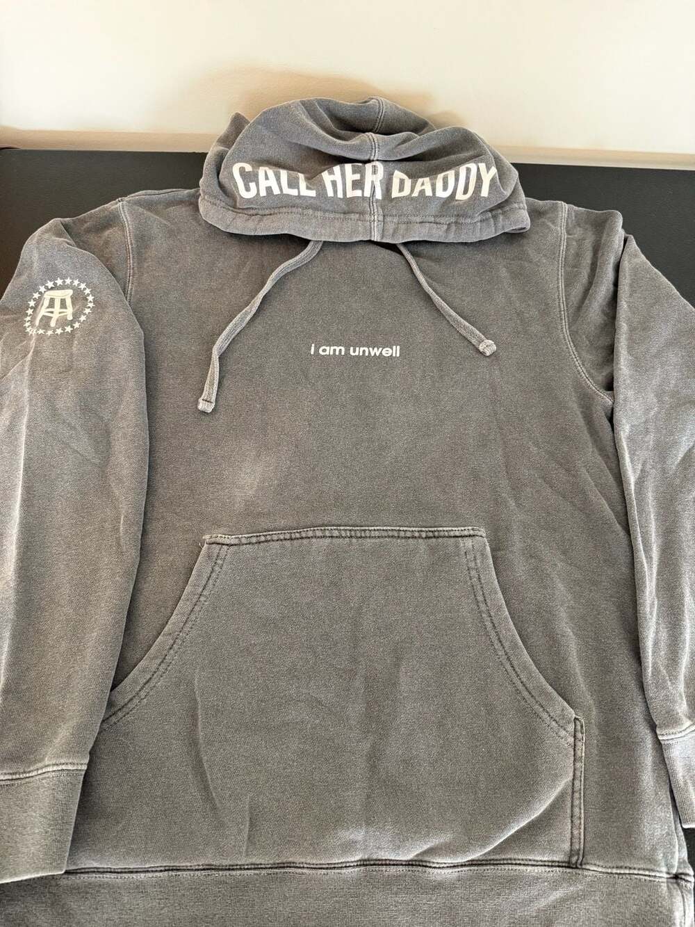 Call Her Daddy Hoodie Adult Small I Am Unwell Barstool Sports Pullover Distress